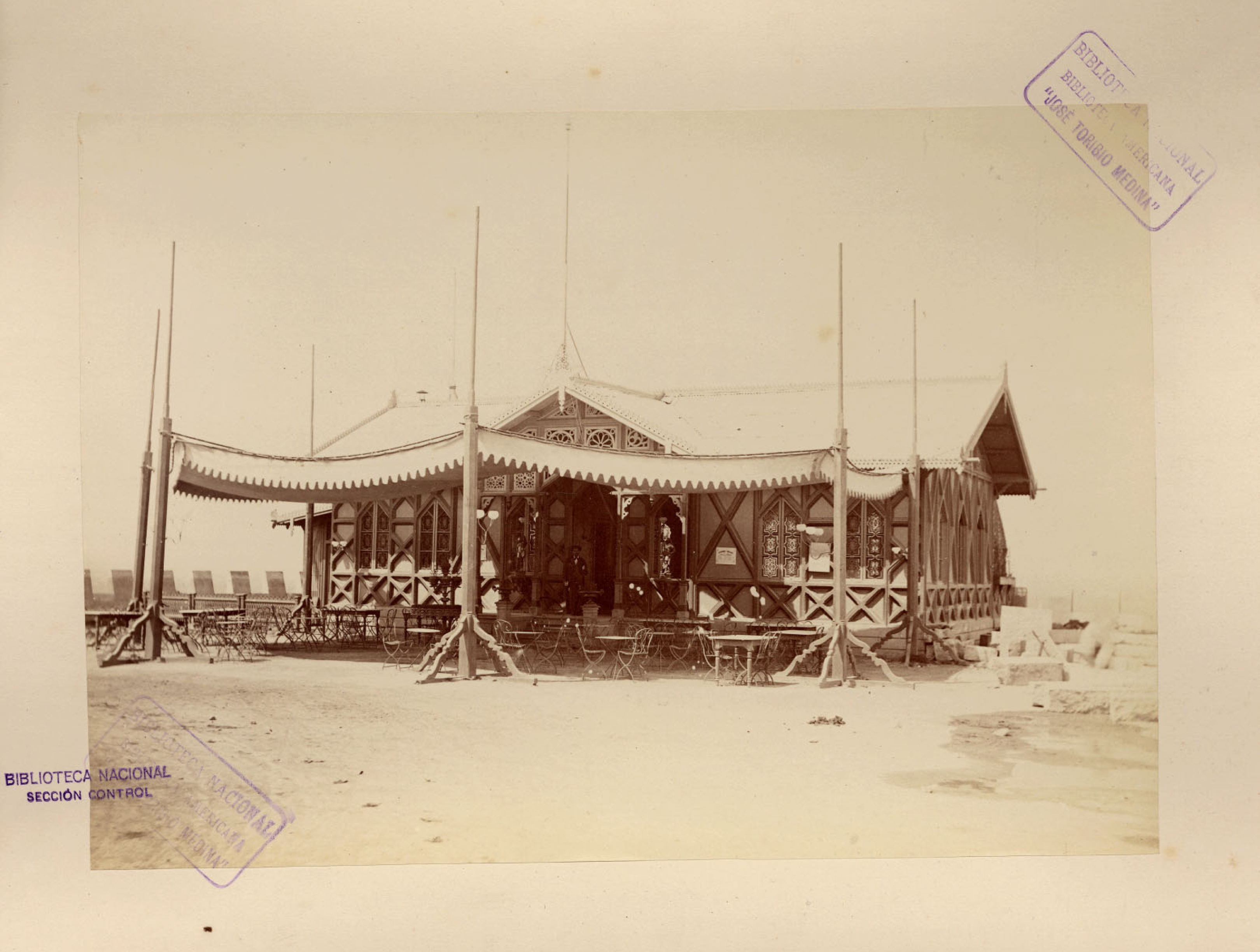 El restaurant, Cerro Santa Lucía, 1874
