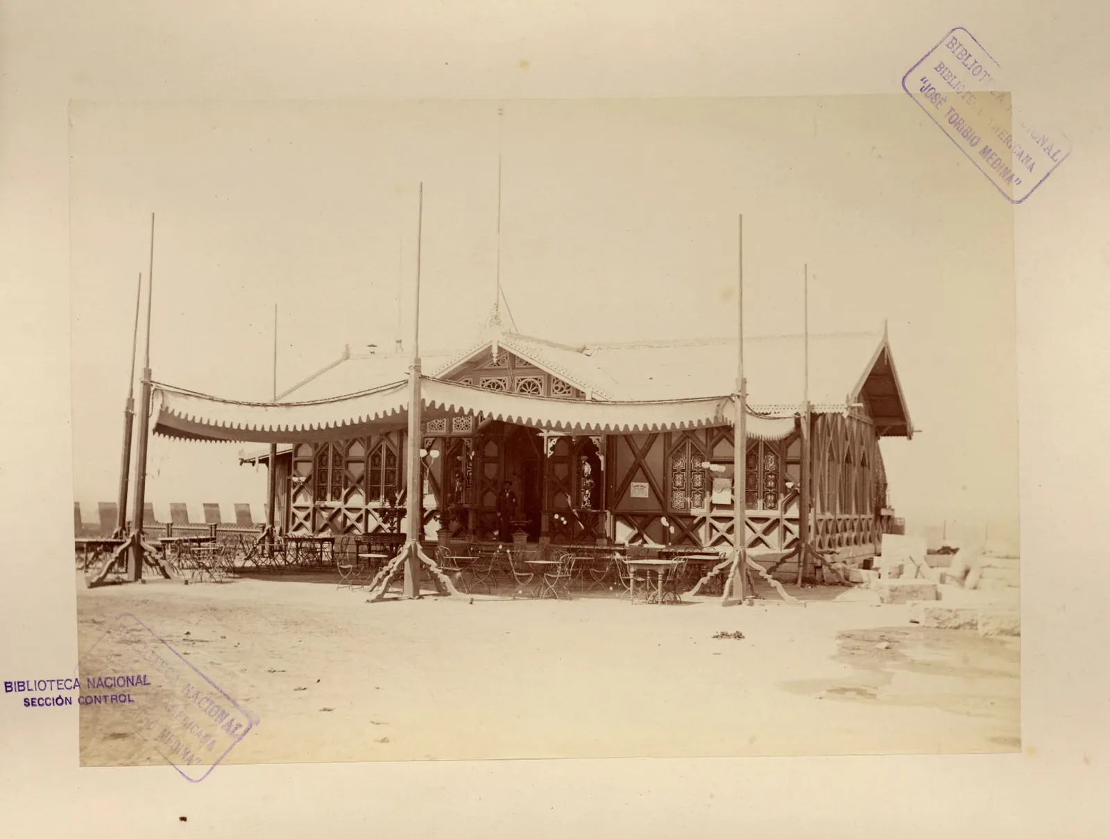 El restaurant, Cerro Santa Lucía, 1874