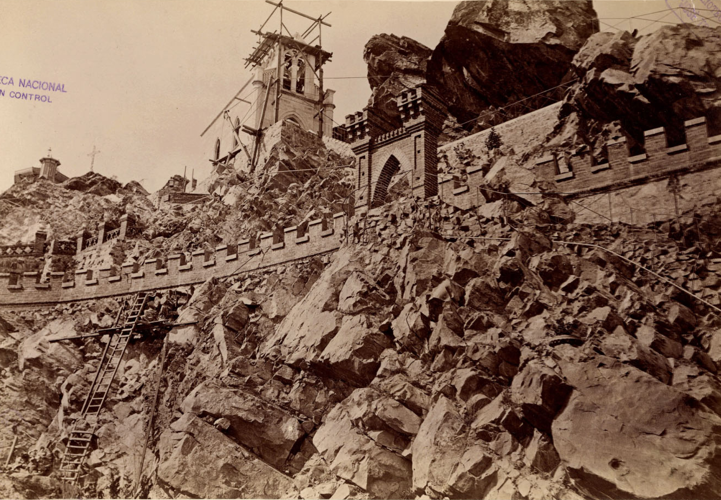 Rocas de la Ermita, Cerro Santa Lucía, 1874