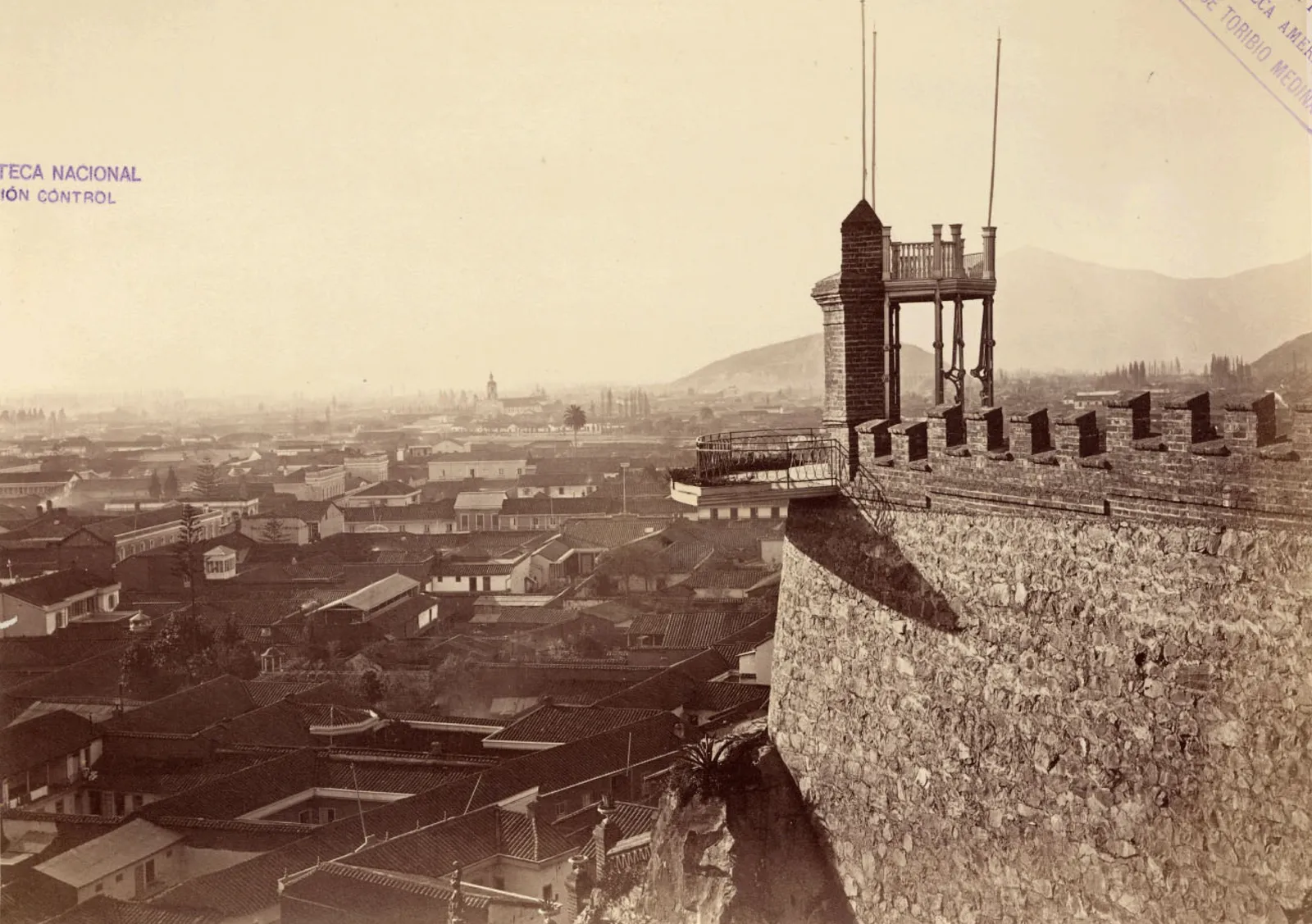 El Balcón Volado, Cerro Santa Lucía, 1874
