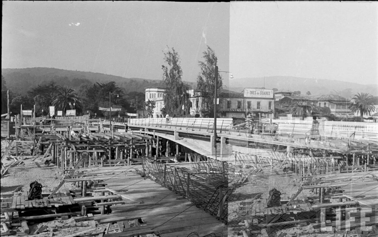 Ampliación puente Libertad Viña del Mar, 1950