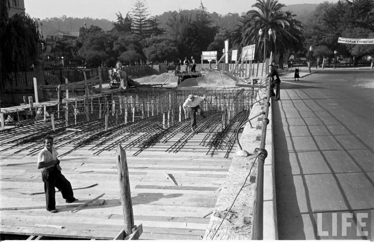 Ampliación puente Libertad Viña del Mar, 1950