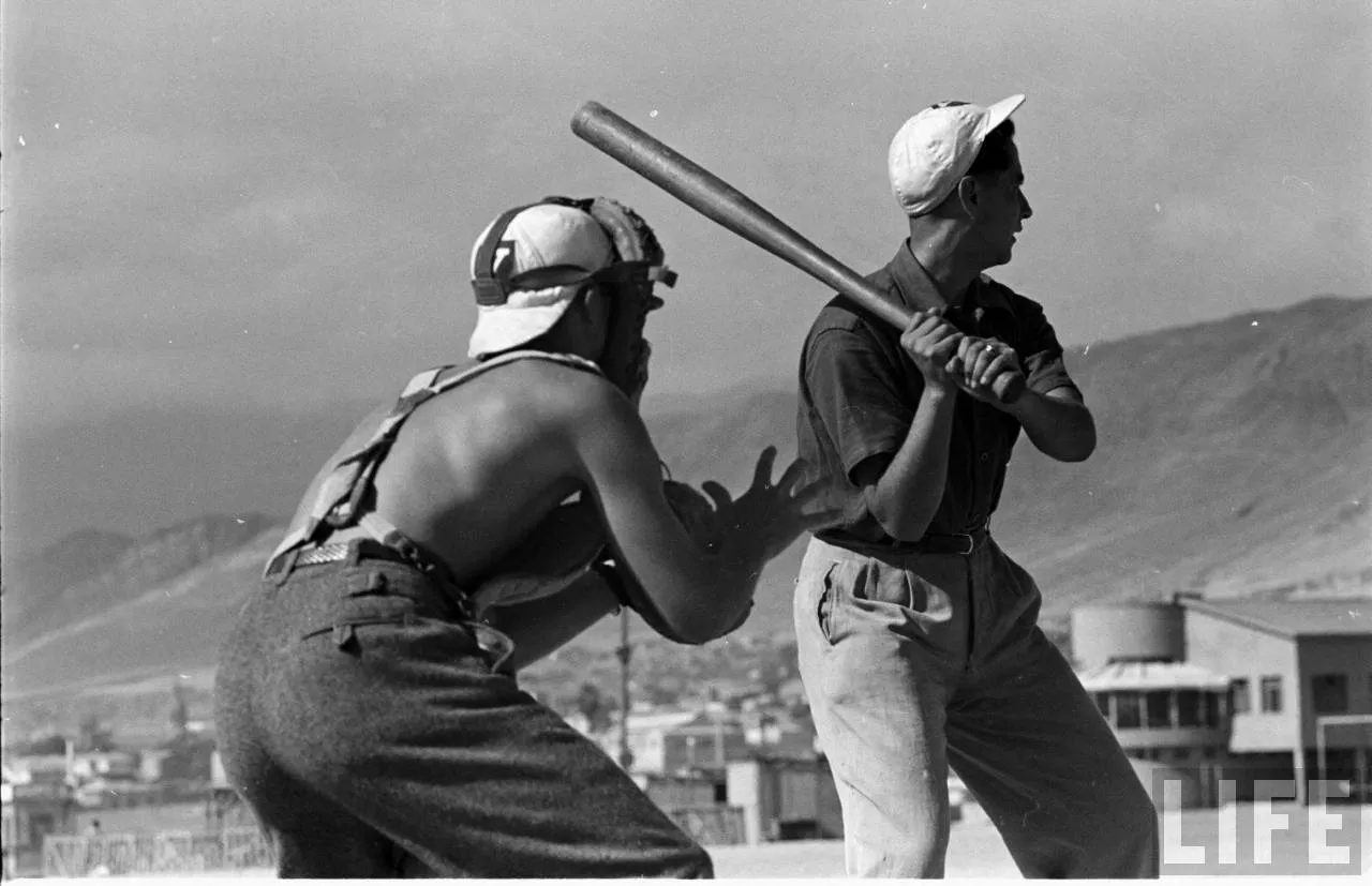 Beisbol en la Playa Las Almejas de Antofagasta, 1950