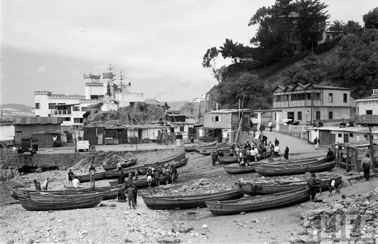 Caleta El Membrillo de Valparaíso, 1950
