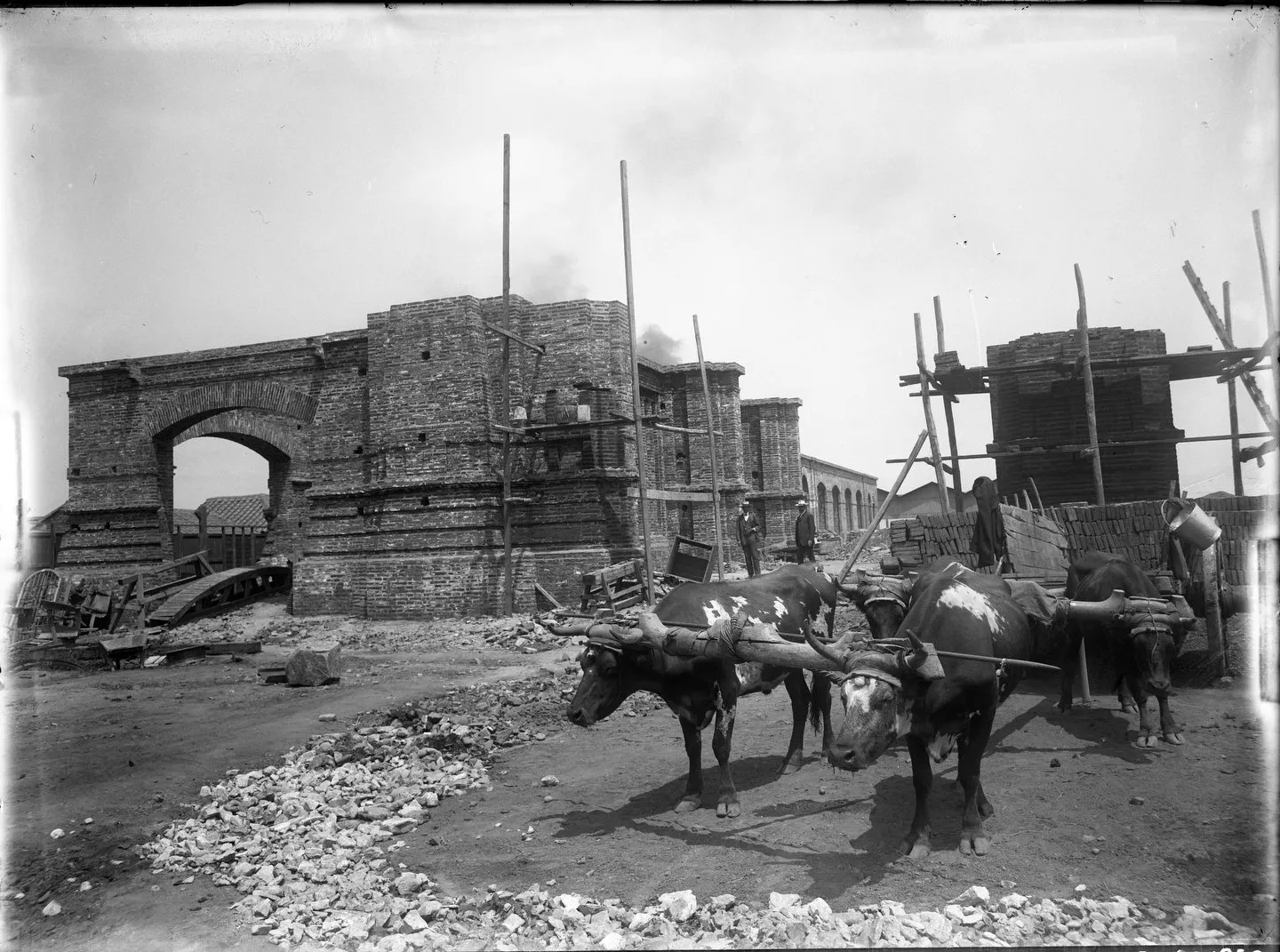 Estación Mapocho en construcción, ca. 1907