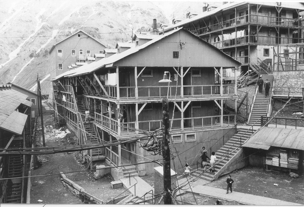 Ciudad minera de Sewell, camarotes, 1956