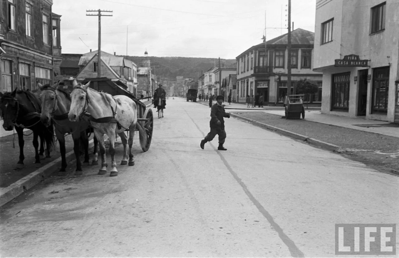 Calle en Puerto Montt, 1950