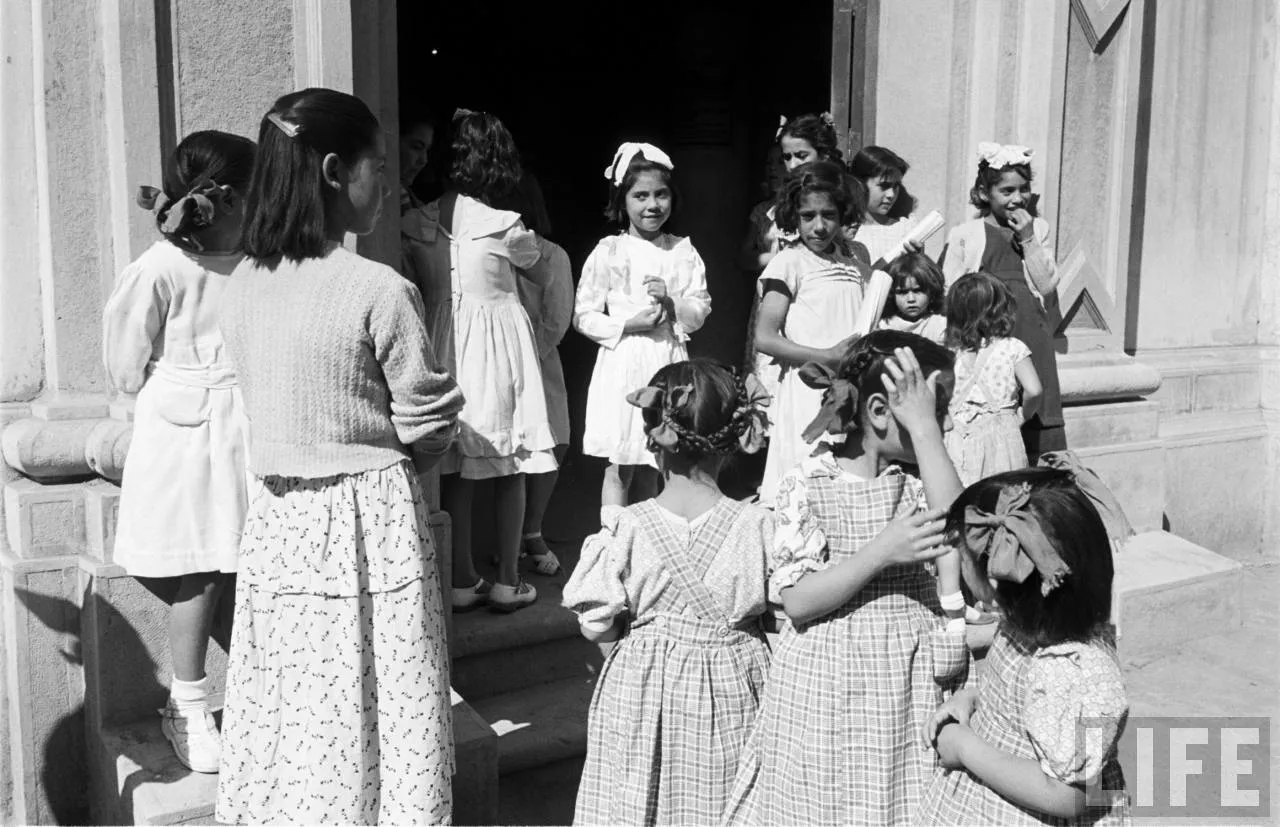 Escuela de niñas, 1950