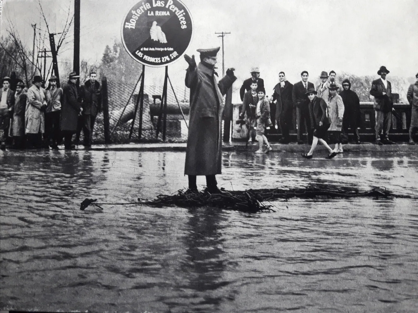 inundación en La Reina, 1958