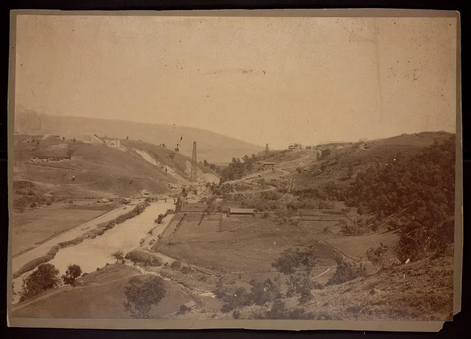 Construcción del Viaducto del Malleco en Collipulli. Marzo de 1889.