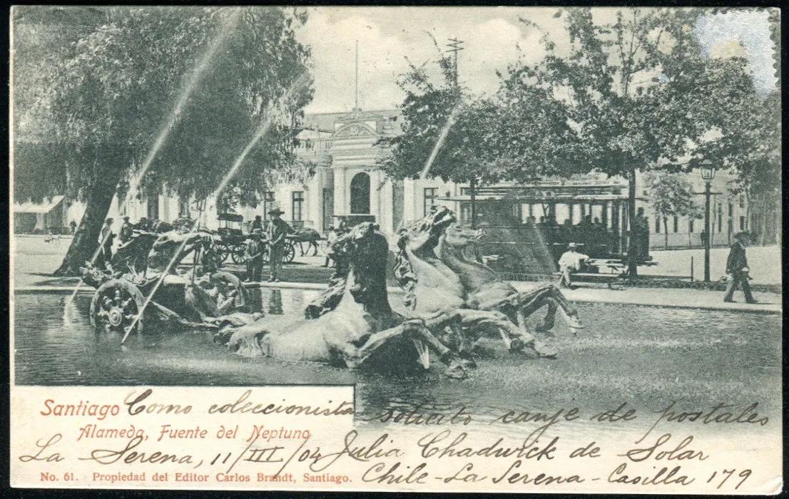 Fuente del Neptuno en 1904