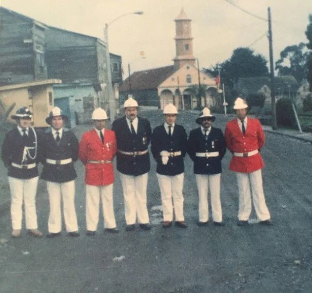 Bomberos de Chonchi en 1985