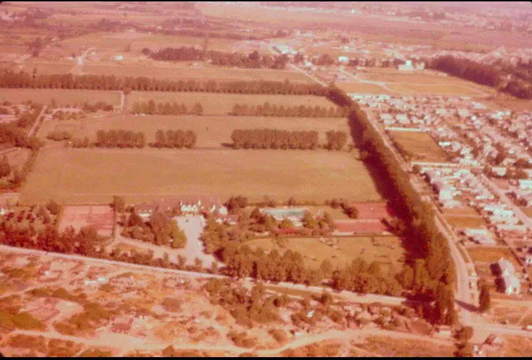 Vista aérea de Vitacura, sector Club de Polo