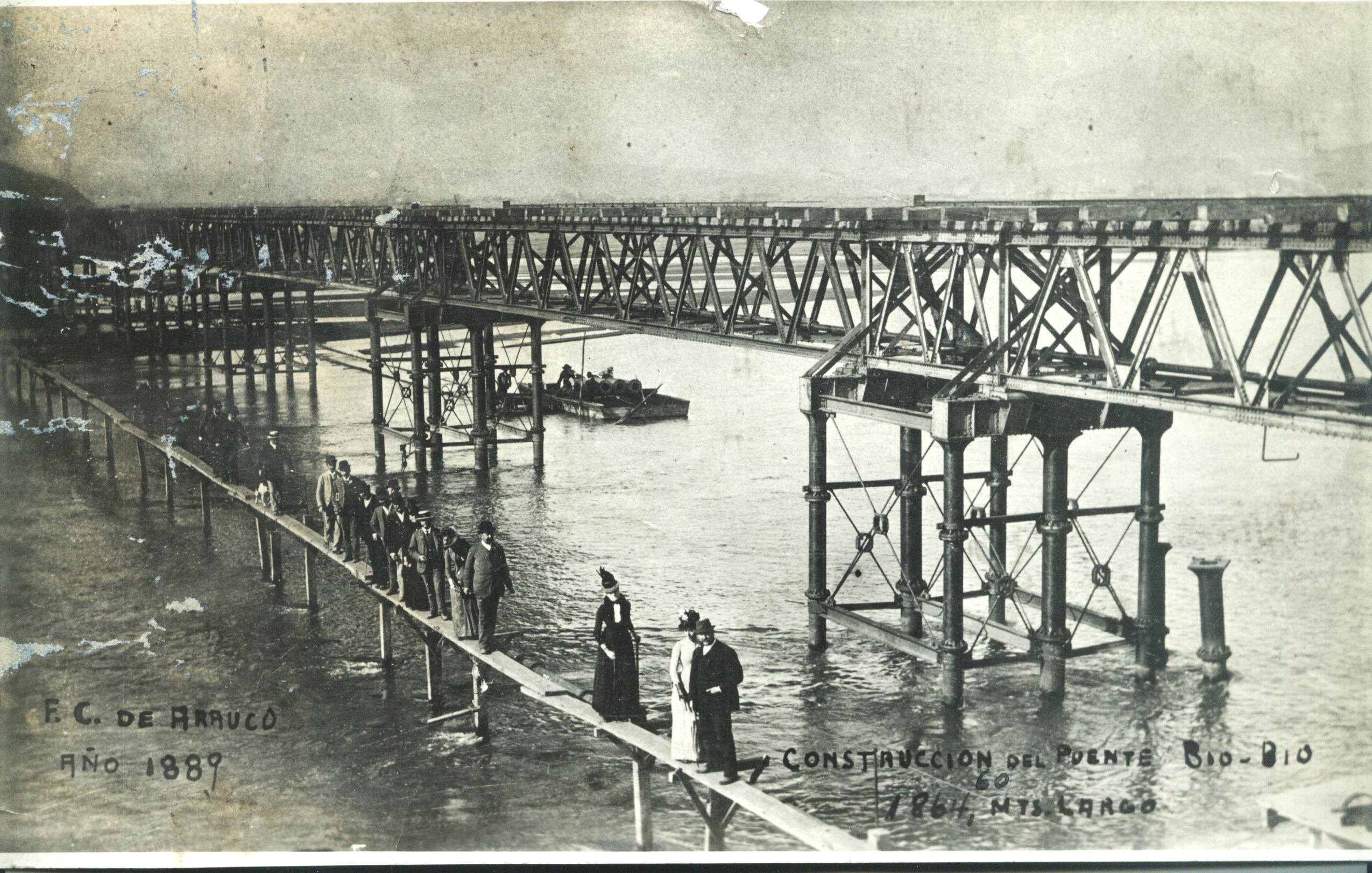 Puente ferroviario Río Biobío, 1889