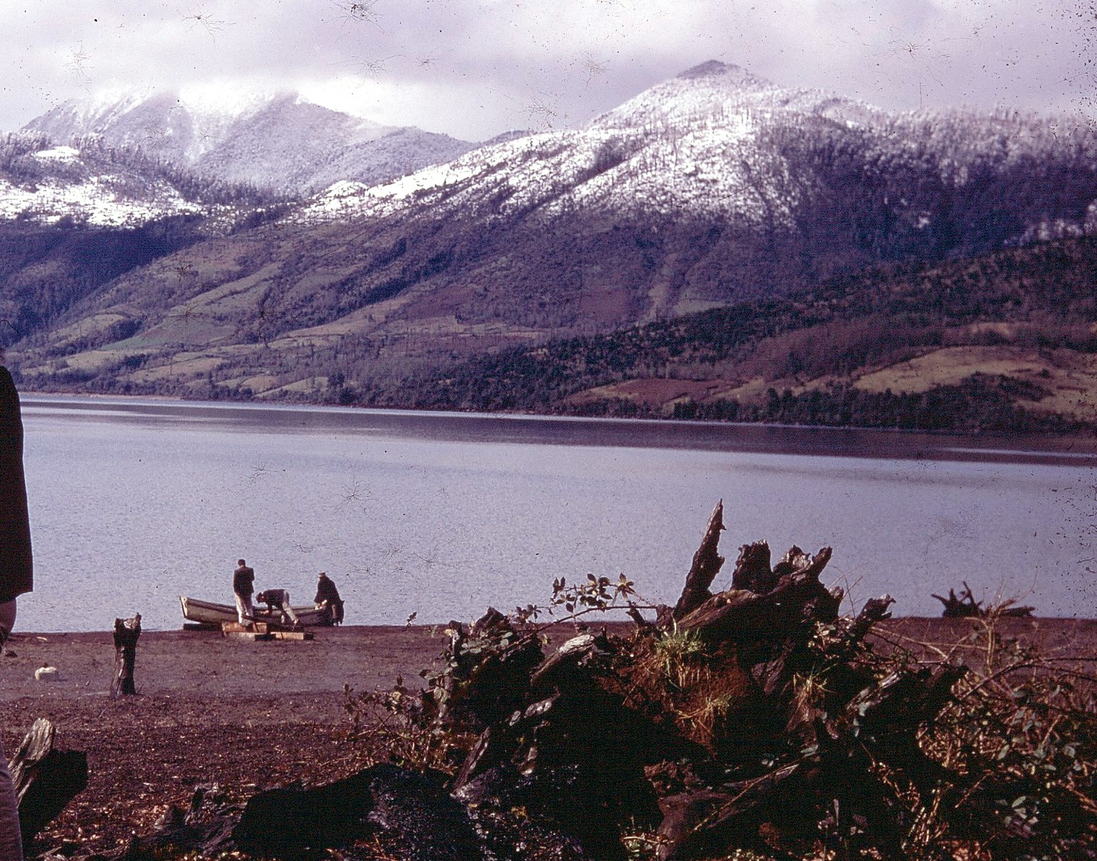 Lago Caburga, playa Negra invierno de 1968