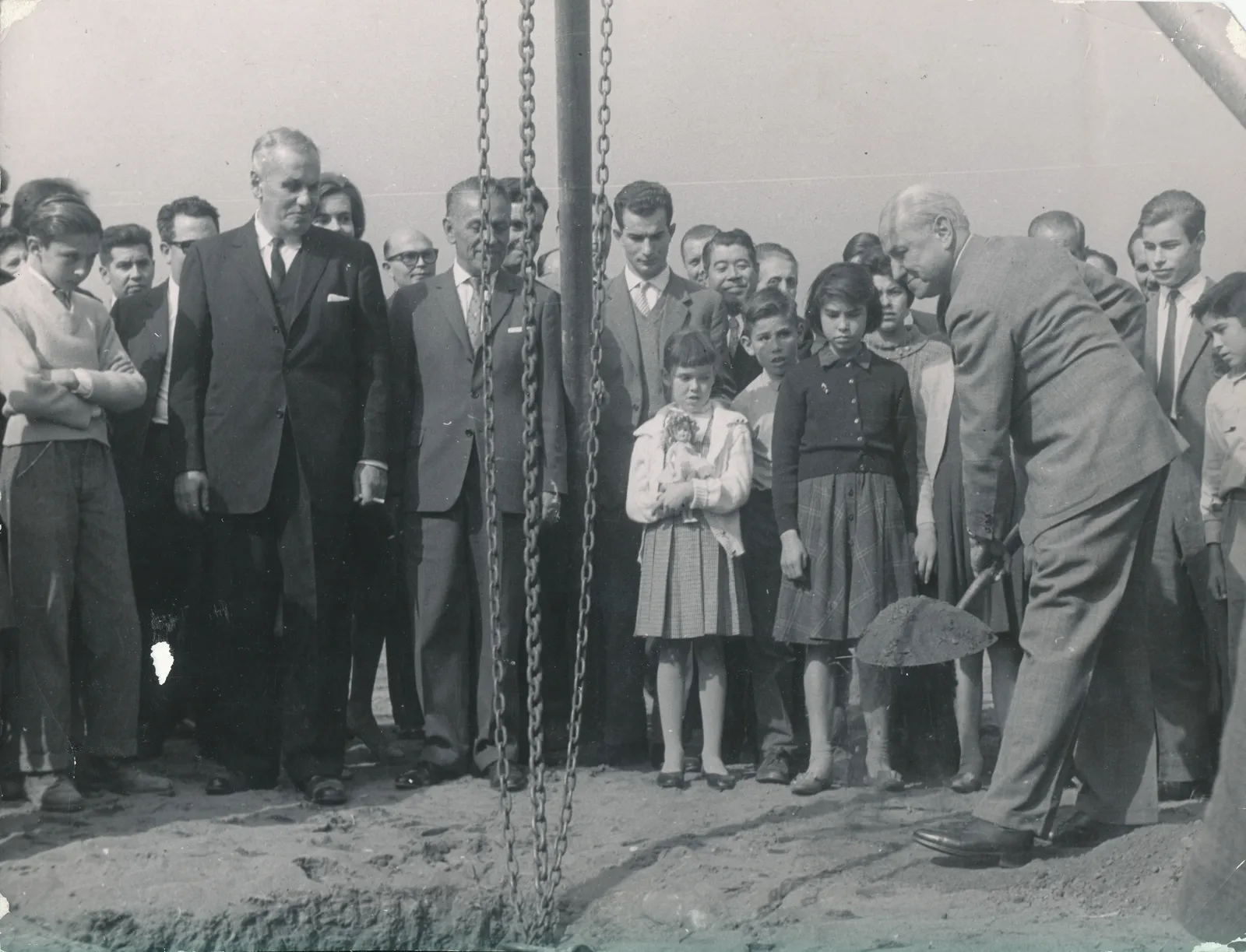Primera piedra edificio CEPAL, 1961
