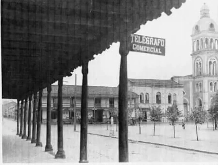 Oficina de telégrafos en Cauquenes, 1920