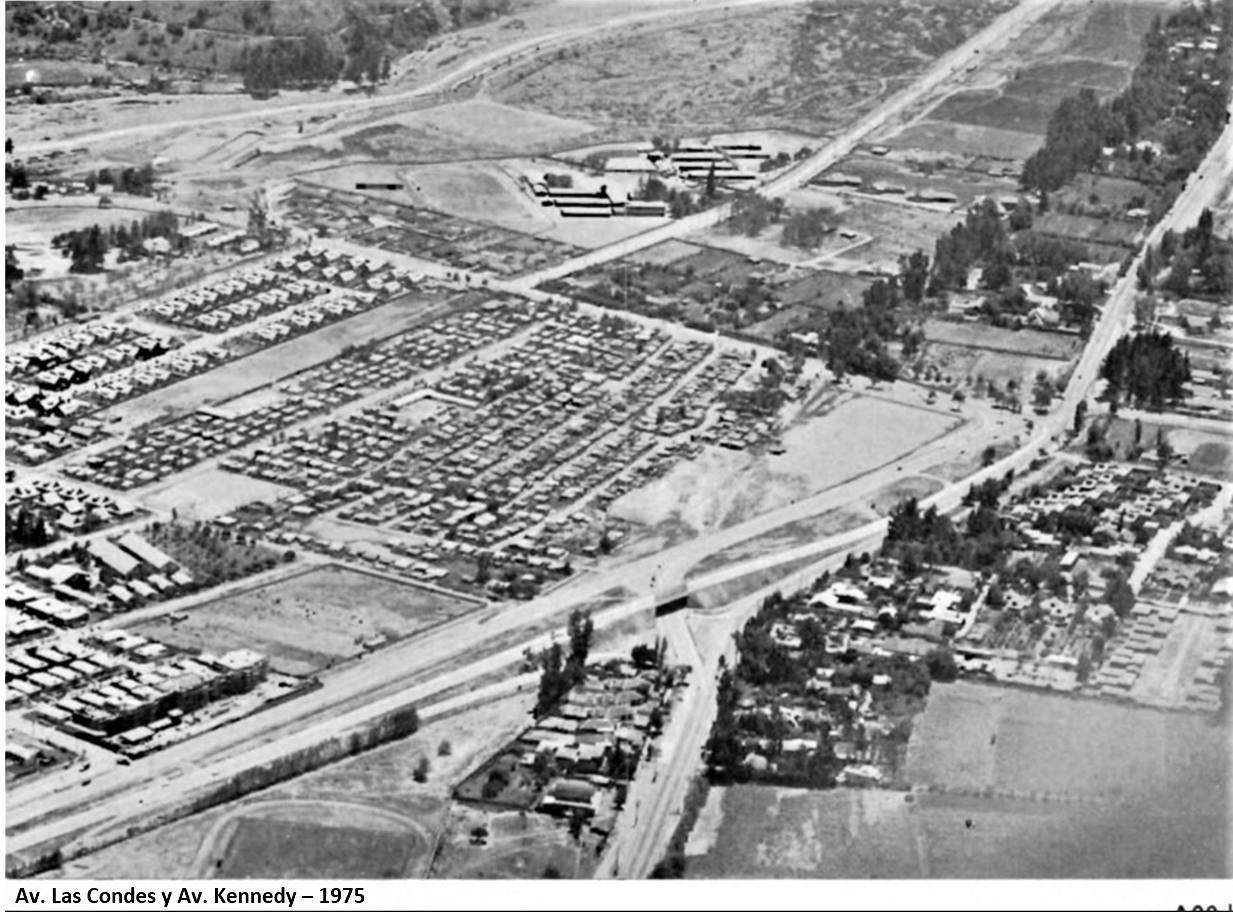 Av Las Condes con Av Kennedy, 1975