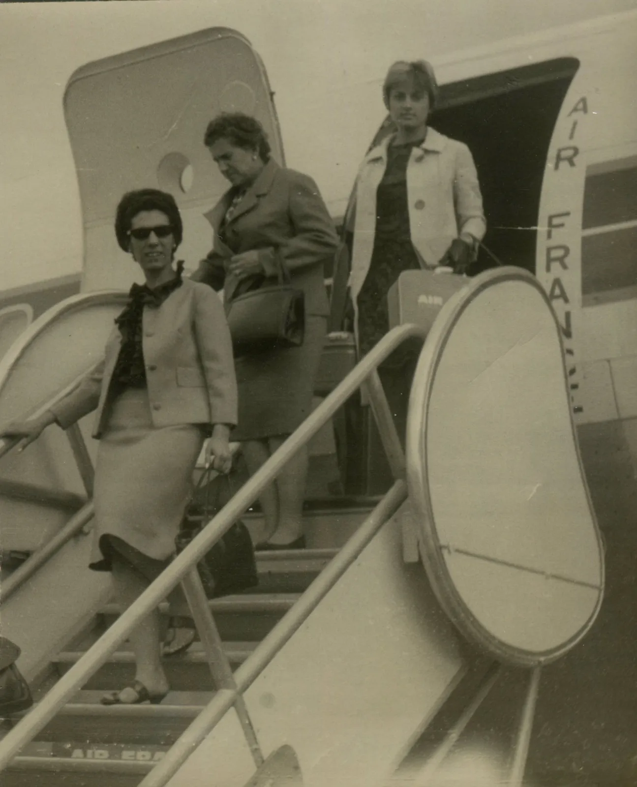 Avión de Air France en el Aeropuerto de Cerrillos, 1961