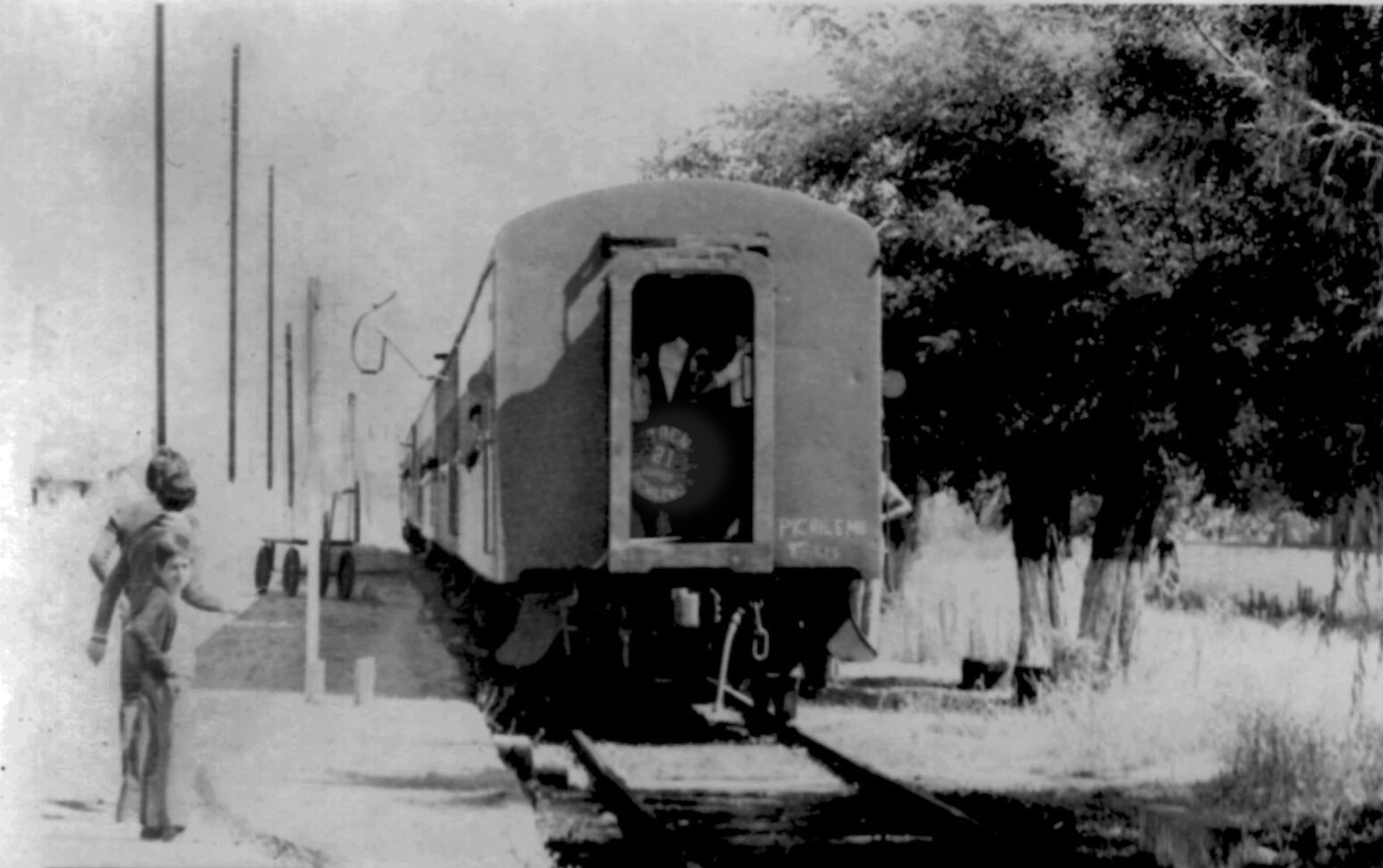 Estación de trenes Paniahue Santa Cruz, 1973