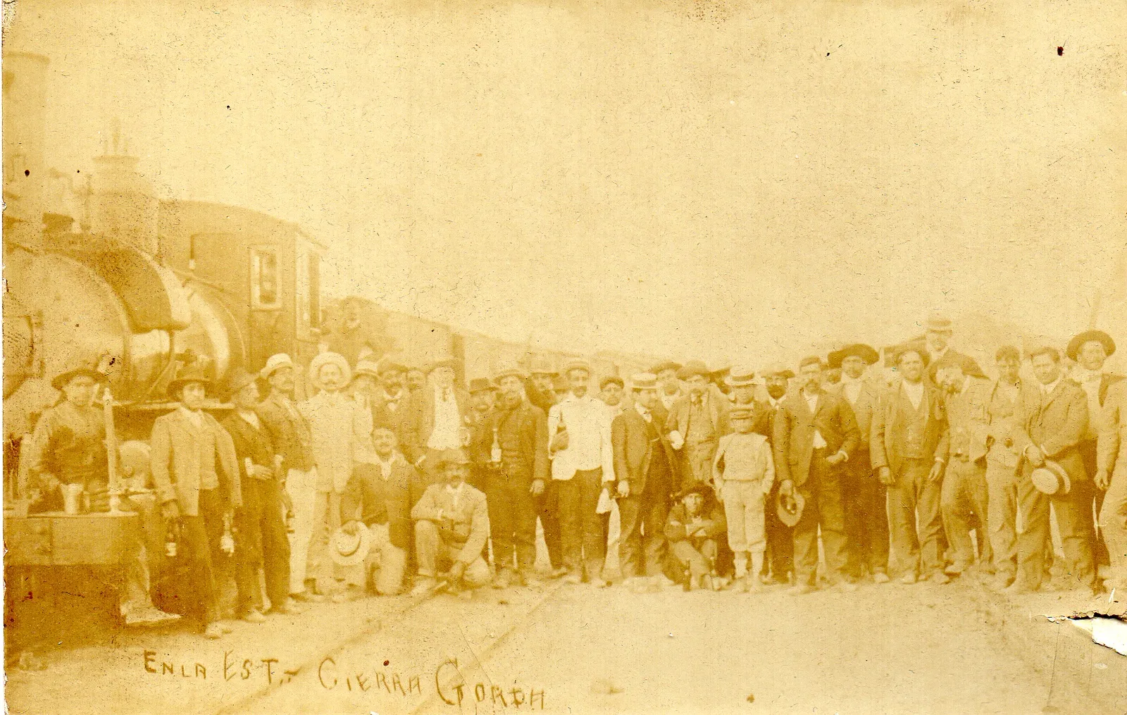 Trabajadores en Sierra Gorda, 1907