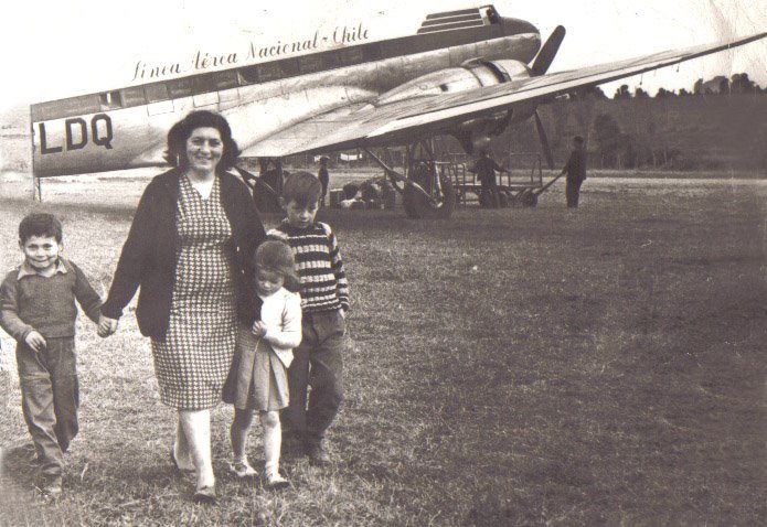 Avión DC-3 LAN Chile, Aeródromo Gamboa, 1961