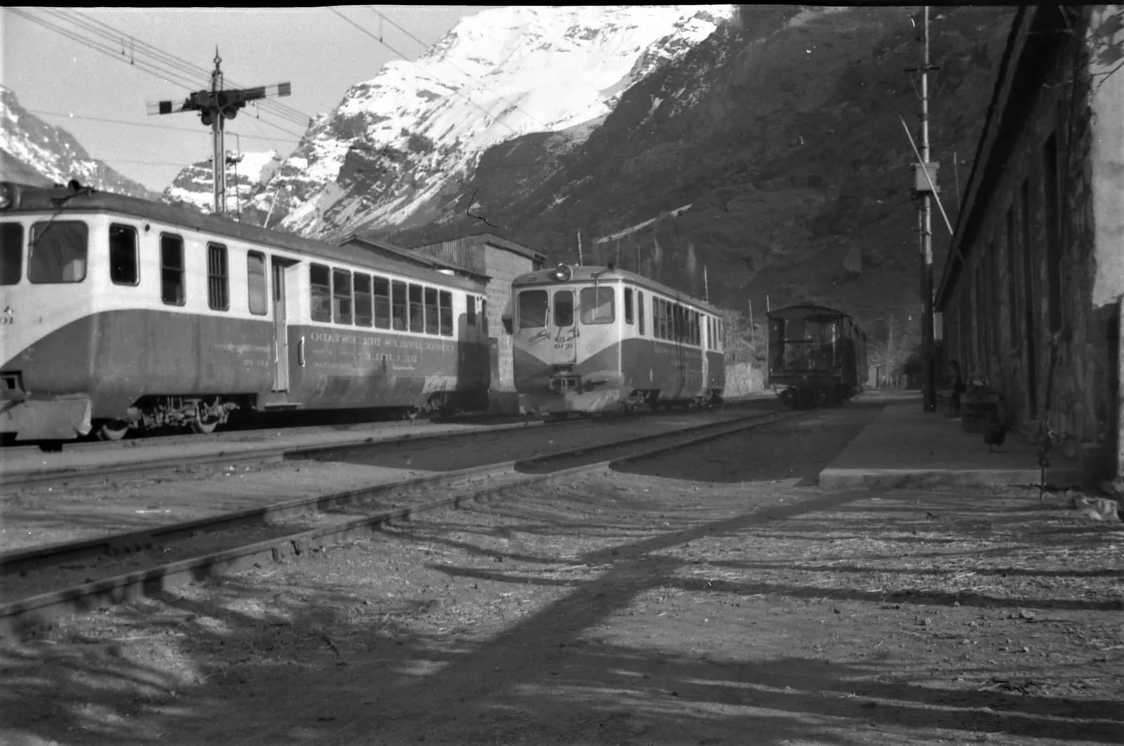 RIO BLANCO, ESTACION DEL FERROCARRIL TRANSANDINO, 1964