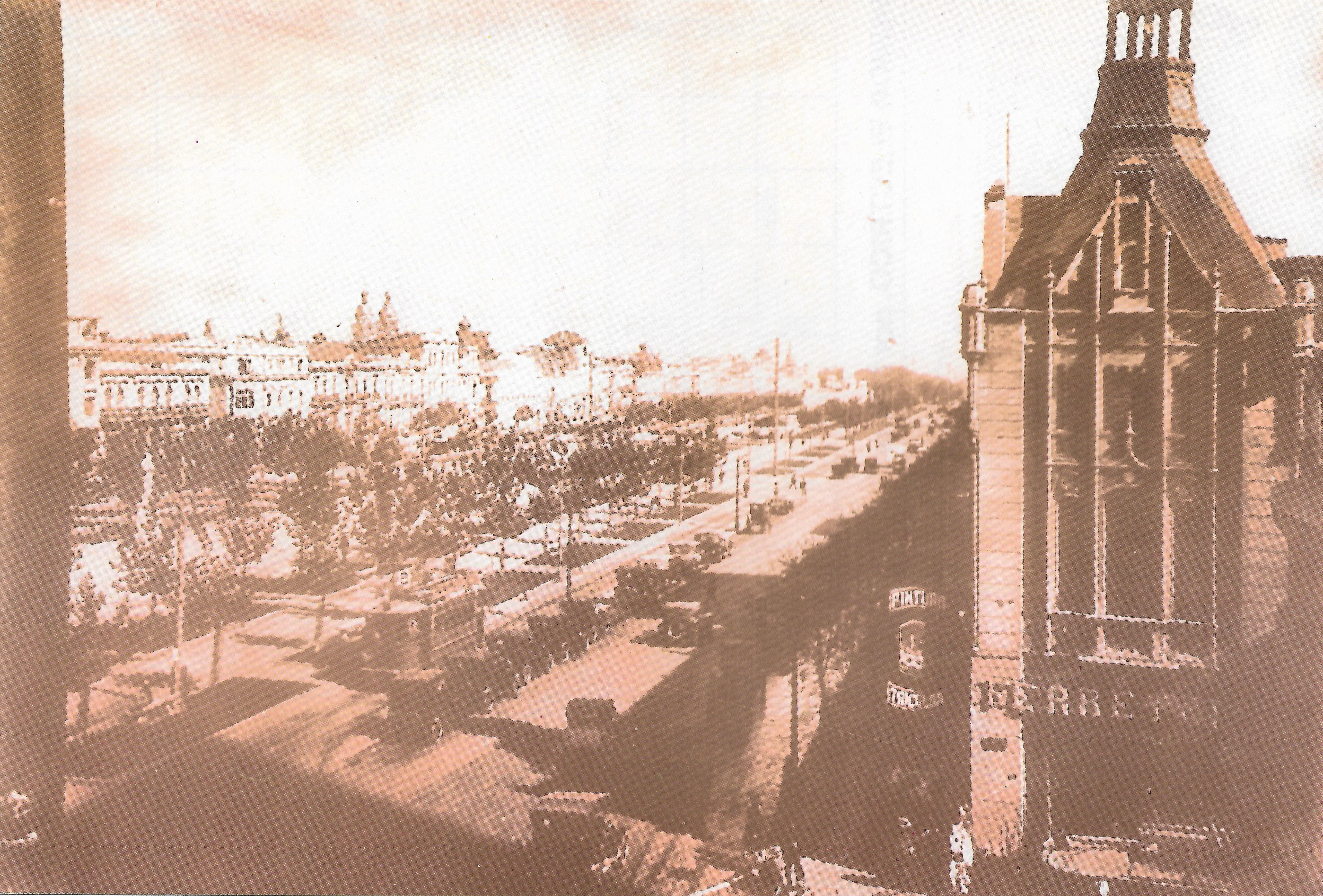 Alameda las Delicias en la década de 1920