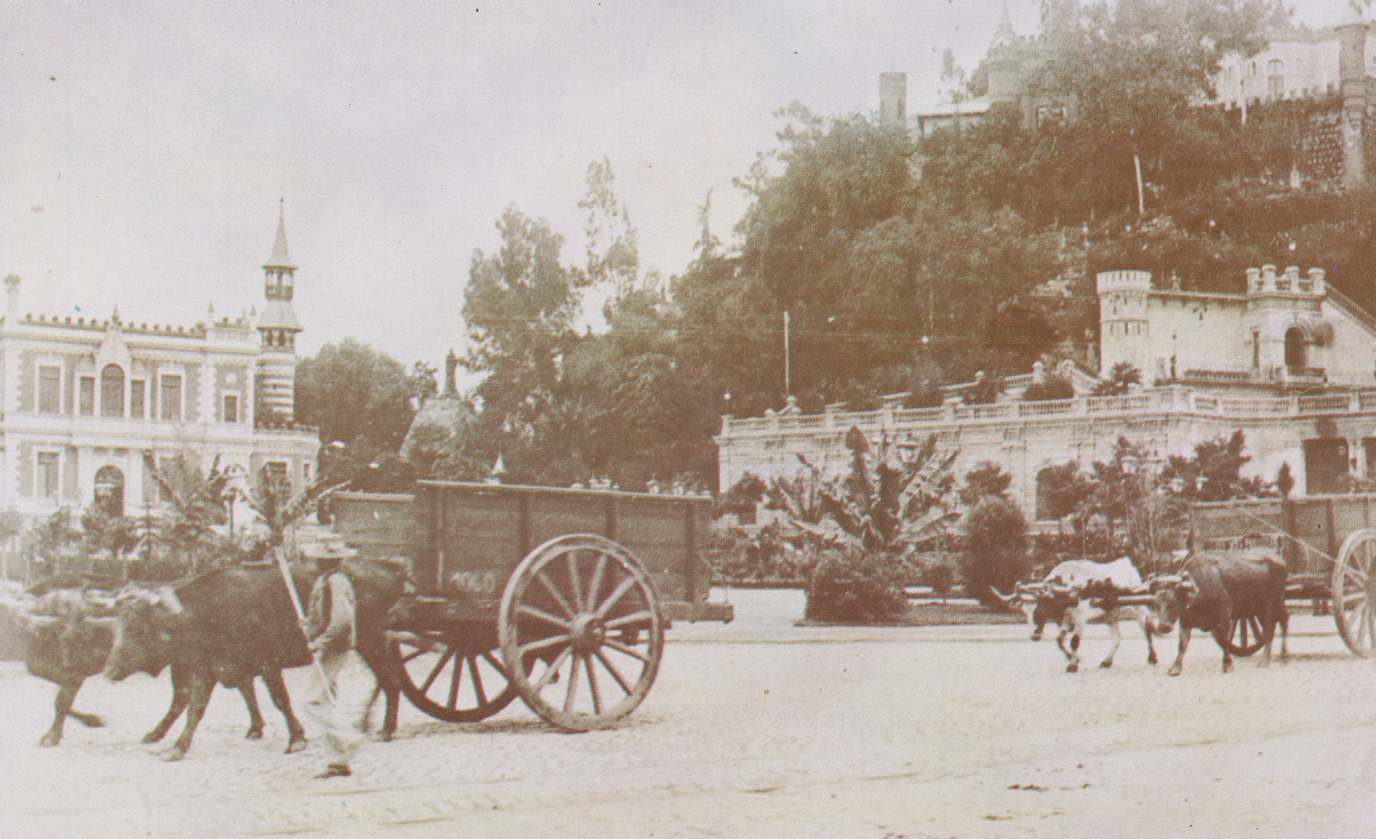 Cerro Santa Lucía en la década de 1900
