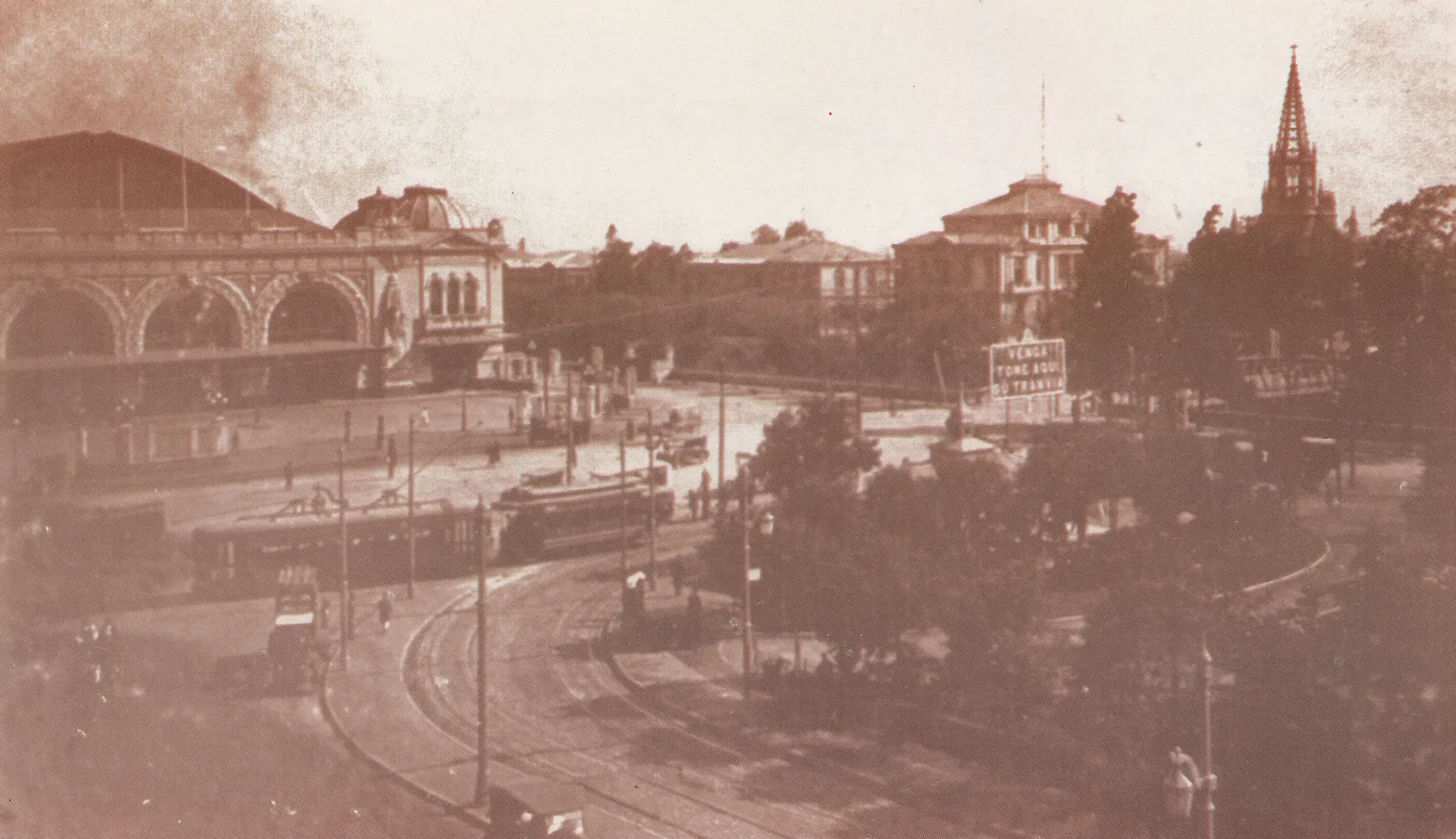 Estación Mapocho en la década de 1920