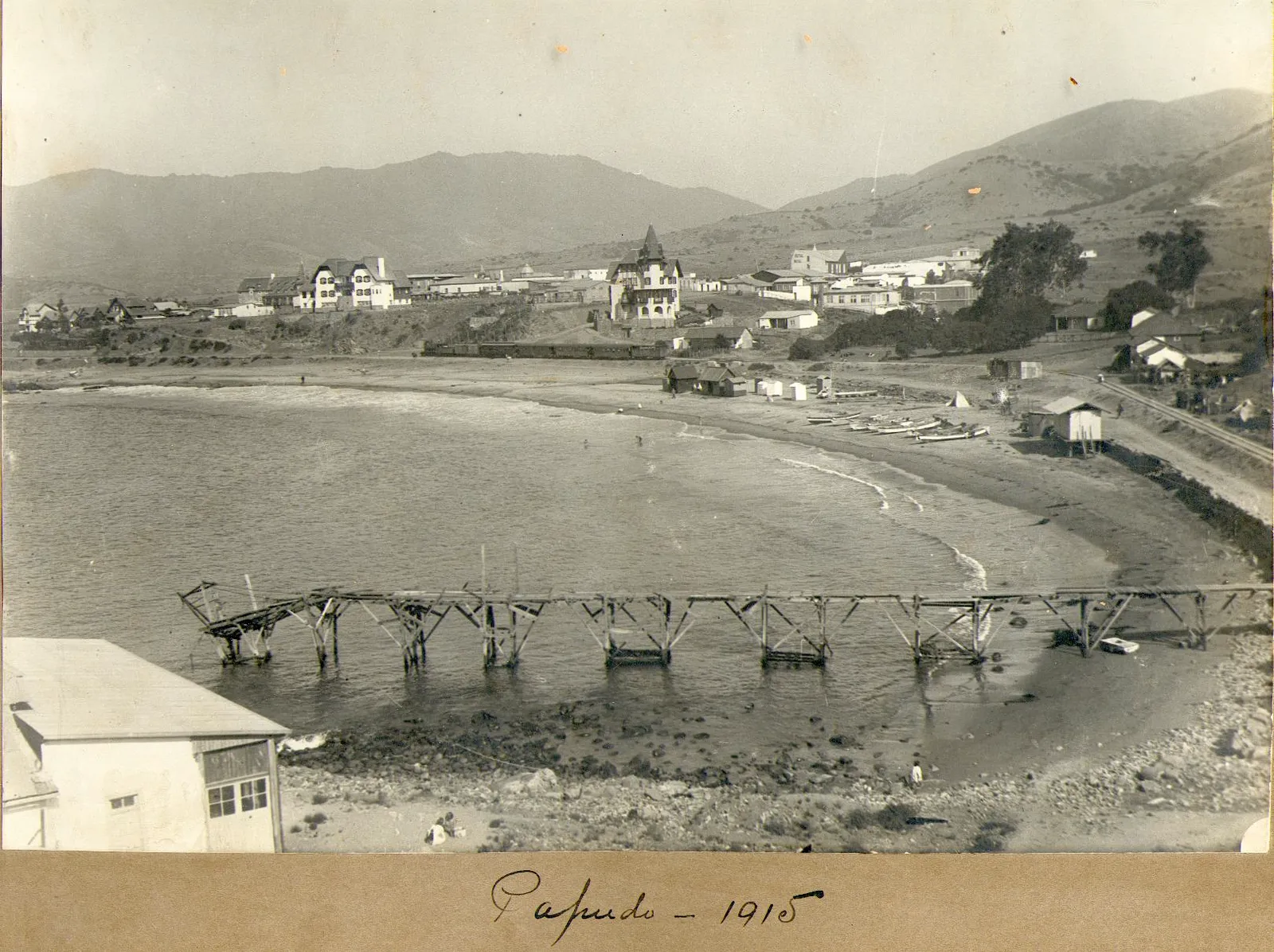 Panorámica de Papudo en 1915