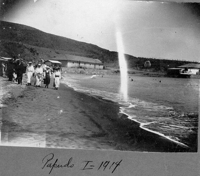 Playa de Papudo en 1914