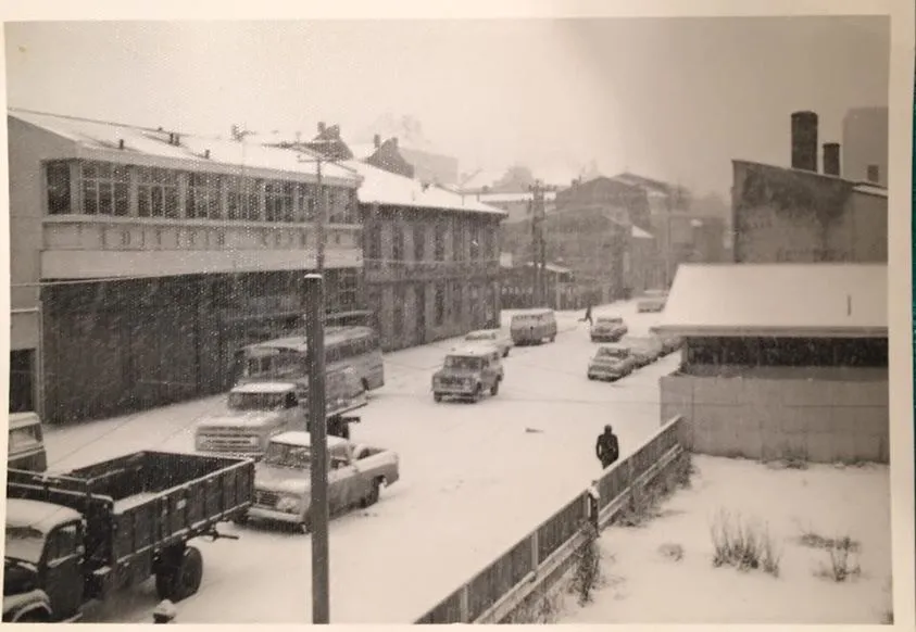 Calle Lautaro Navarro de Punta Arenas en 1970