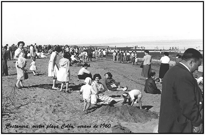 Playa de Punta Arenas en 1960