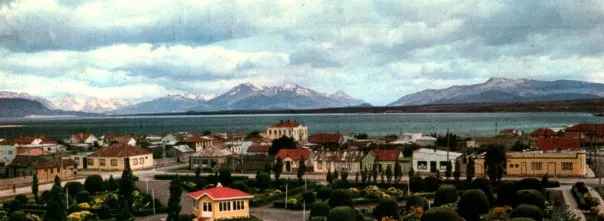 Plaza de Armas Puerto Natales en 1962