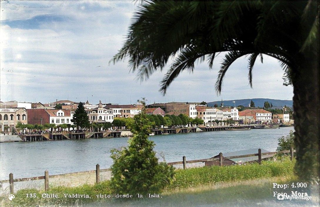 Valdivia, visto desde la Isla, 1940