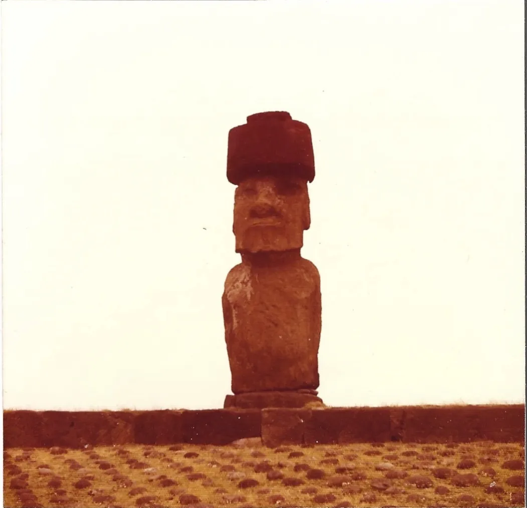 Moai de Rapa Nui en 1970