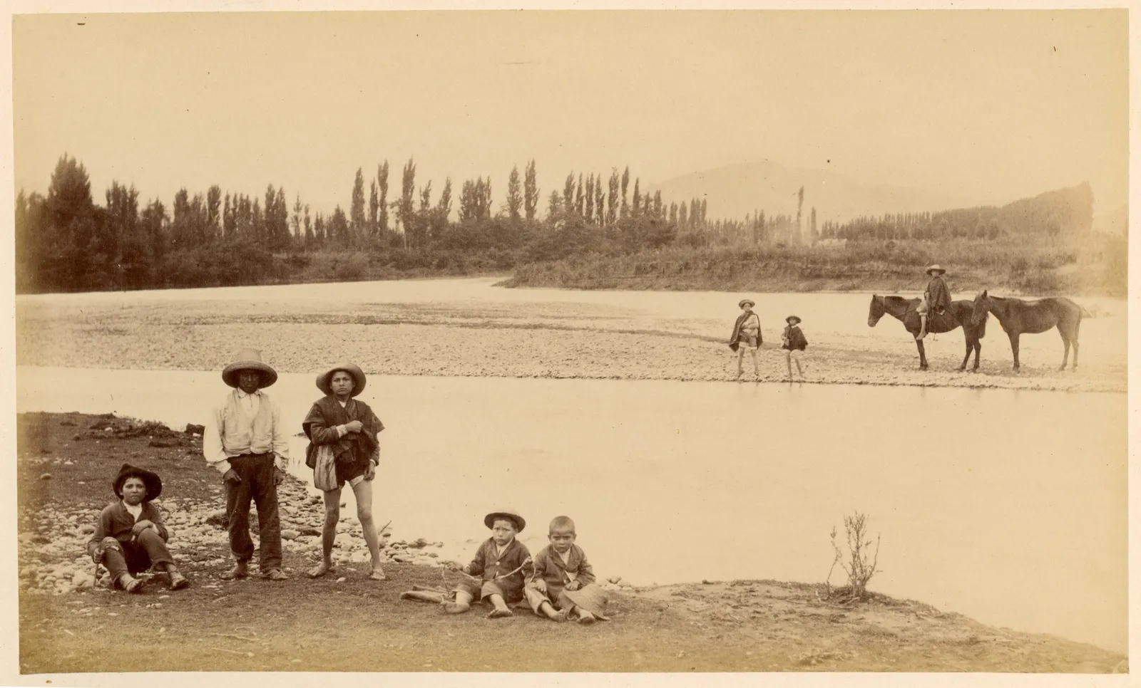 Personas a las orillas de un río, 1888