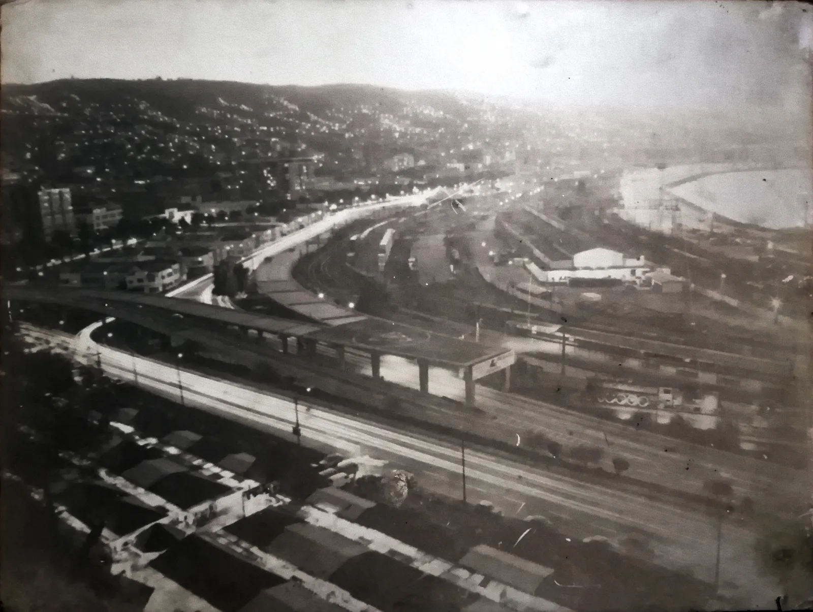 Valparaíso desde Cerro Barón en 1986