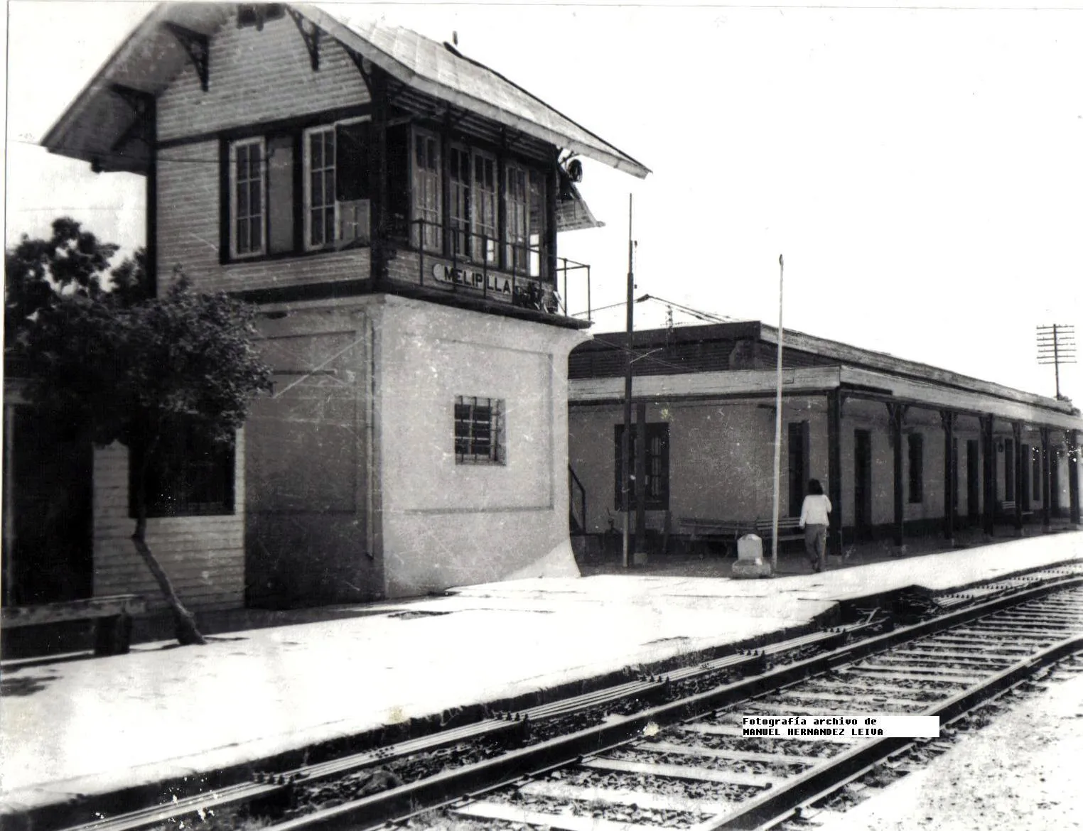Estación de Ferrocarril Melipilla en 1970