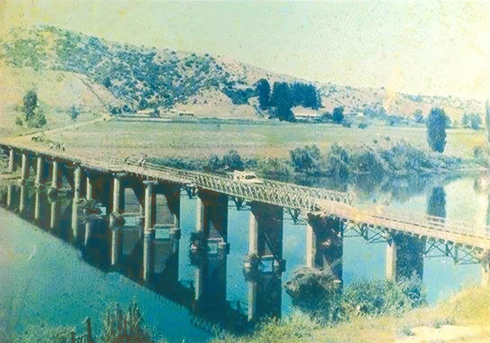 Puente Los Escalones de Licantén en 1950