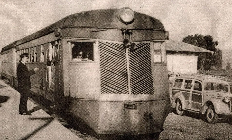Llegada Ramal a Estación Licantén en 1950