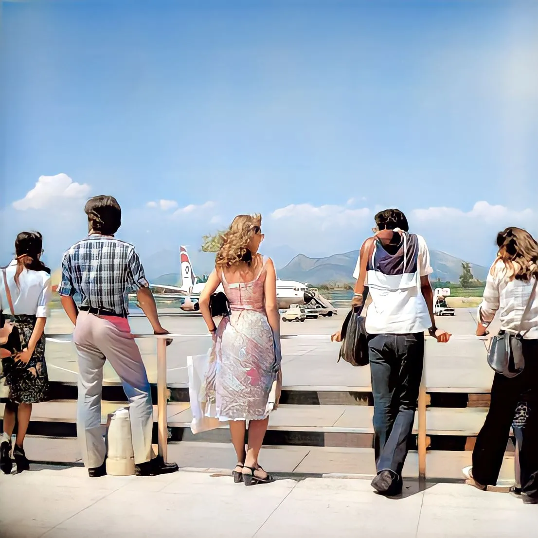 Terraza Aeropuerto de pudahuel en 1978