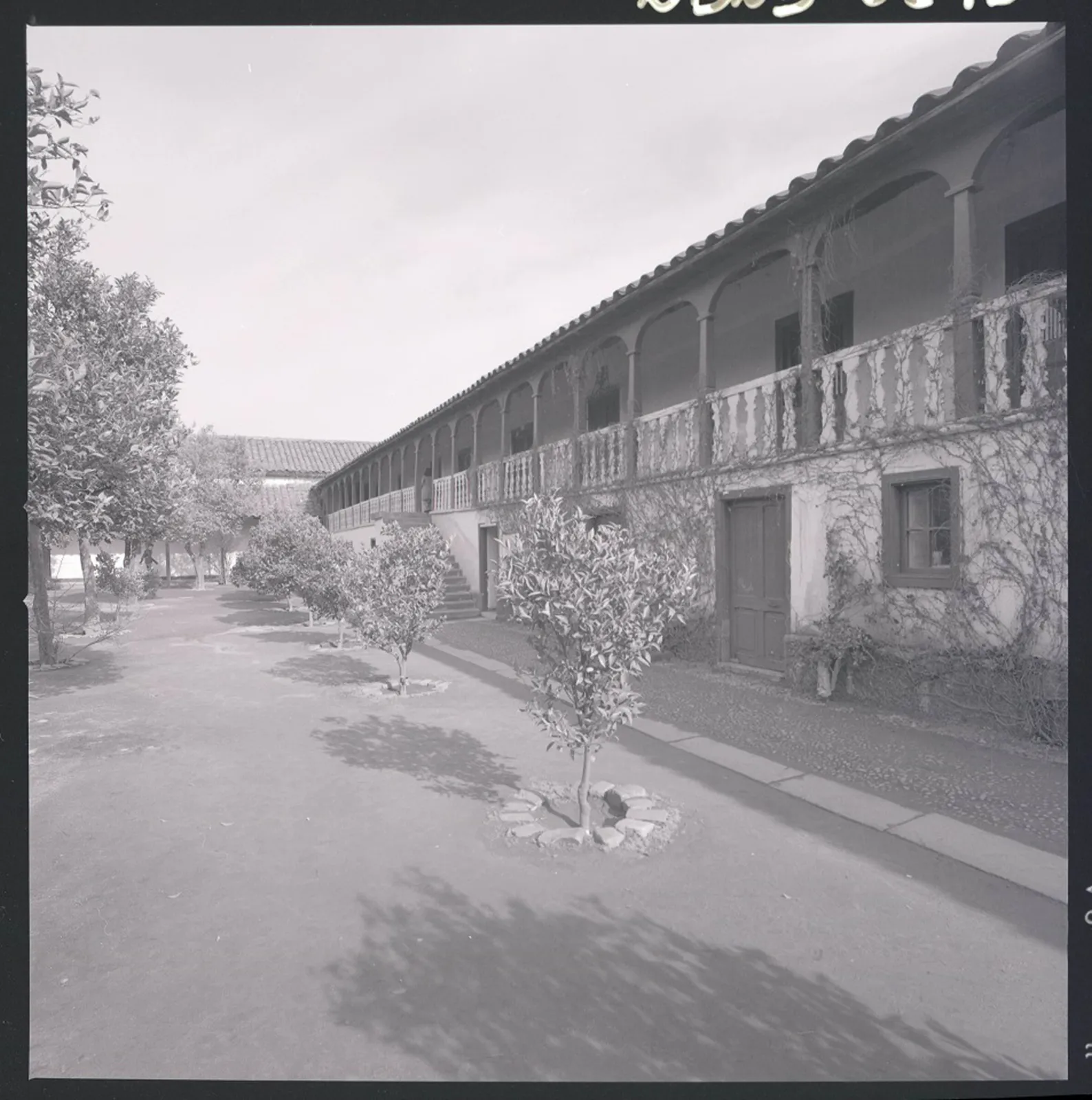 Interior del campus Lo Contador de la Universidad Católica, 1977
