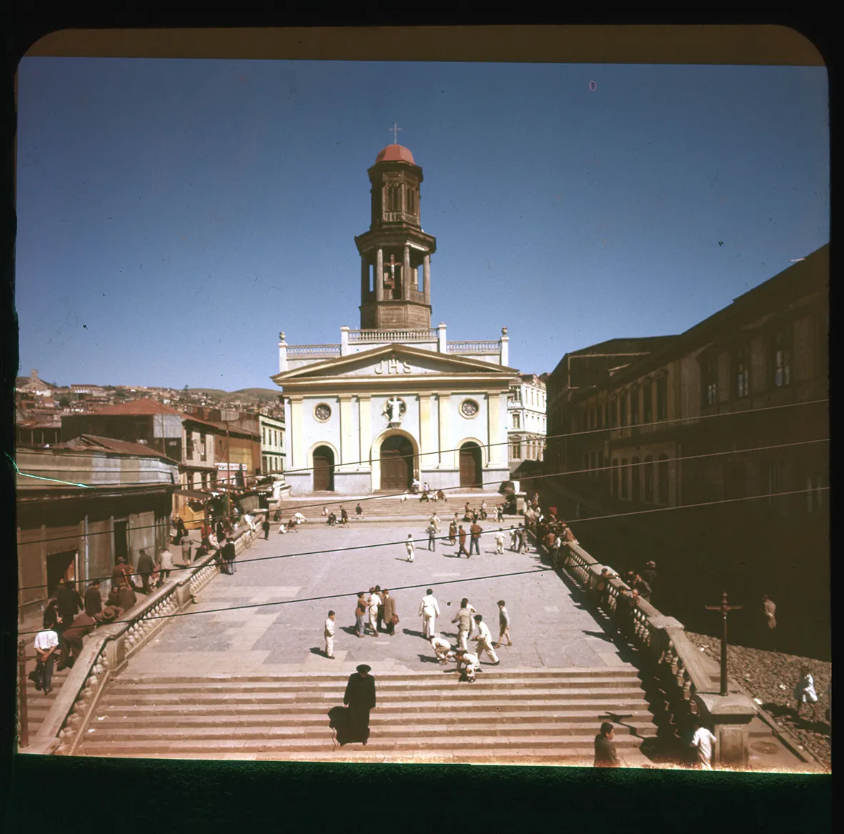 Barrio e Iglesia de La Matriz, Valparaíso, Región de Valparaíso, Chile, 1950 - 1965