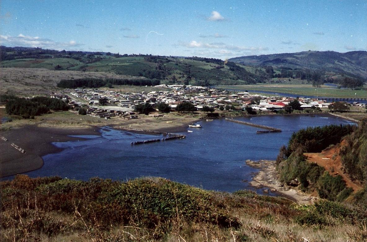 Tirúa desde el cerro, 1990
