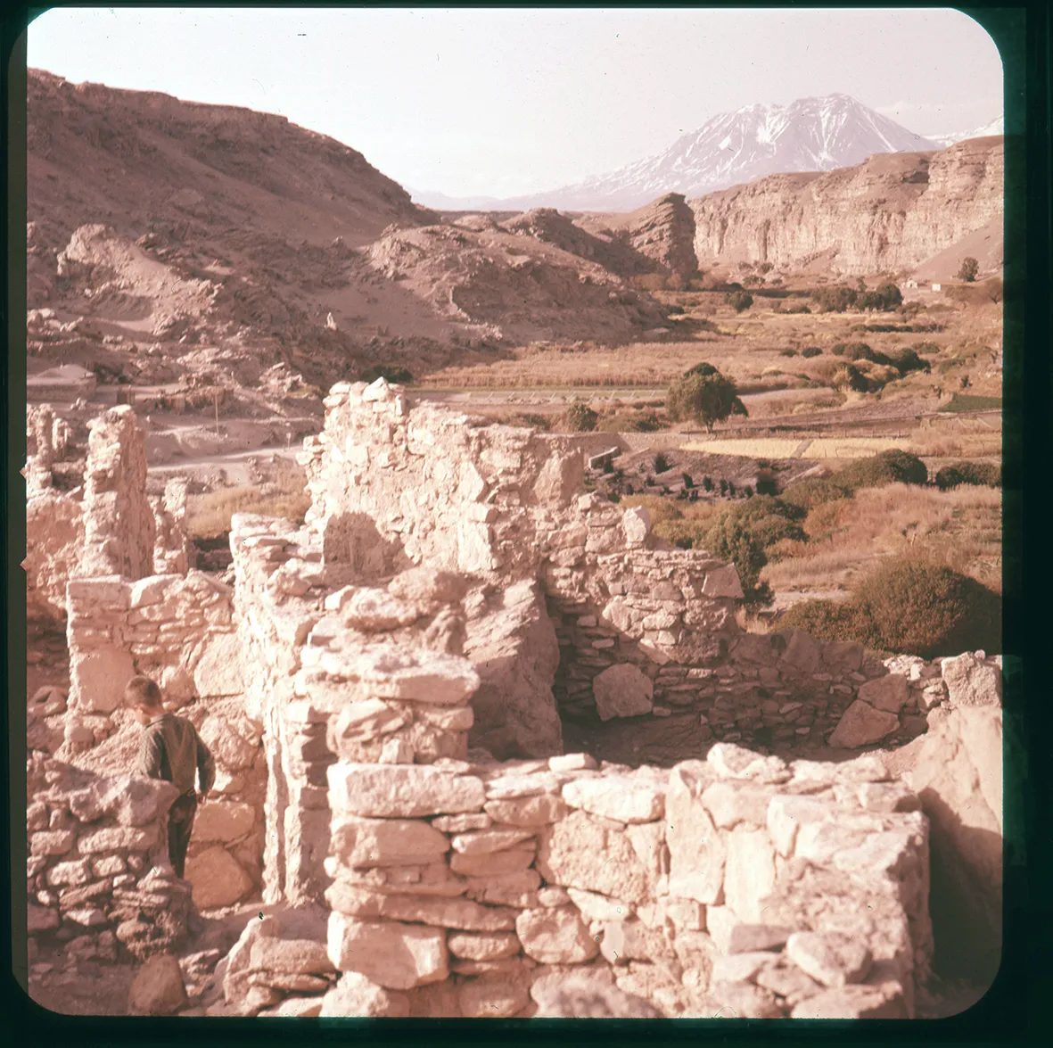 Valle y ruinas del Pucará de Lasana, Lasana, Calama, Región de Antofagasta, Chile, 1950 - 1965