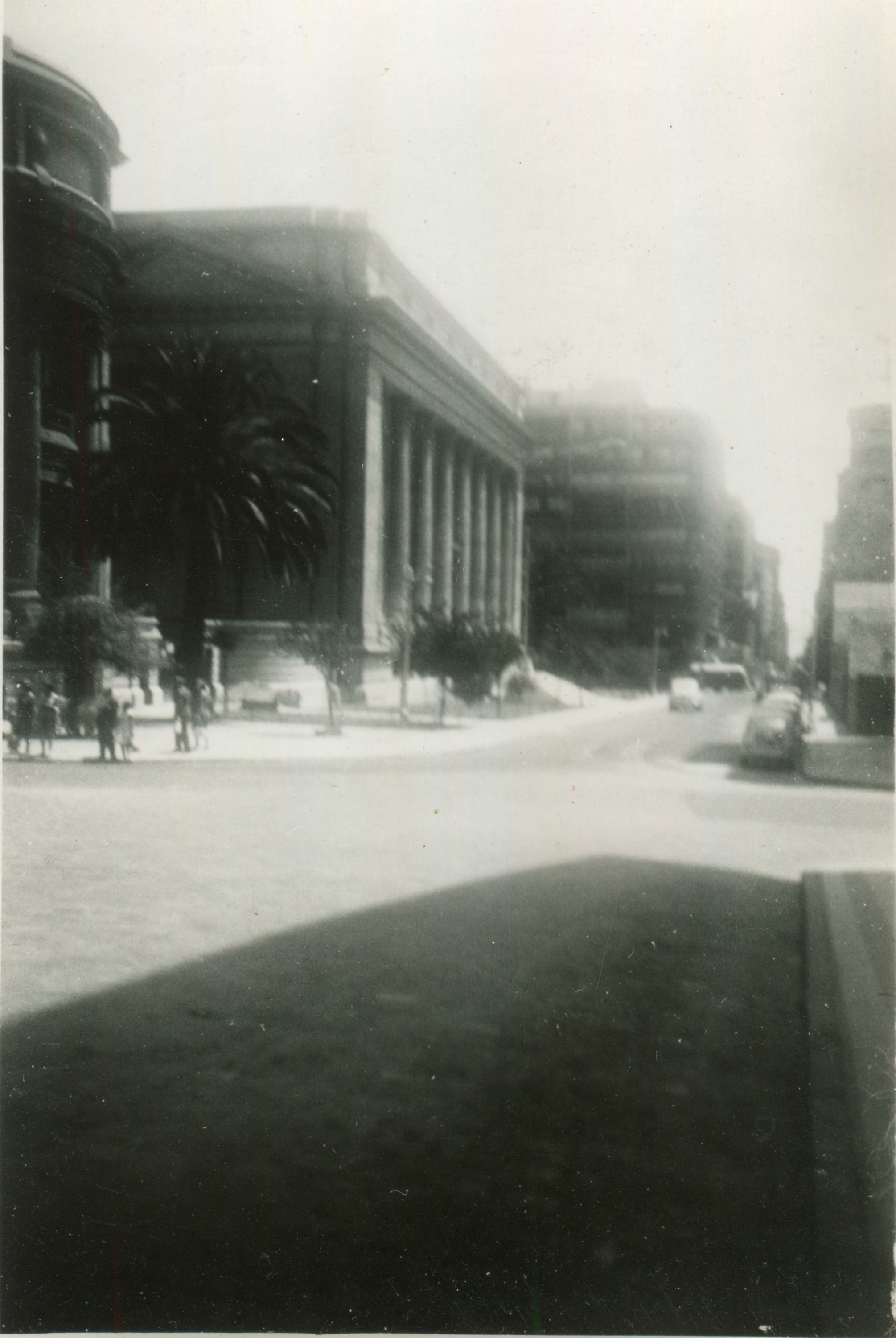 Calle Moneda con Miraflores, Santiago, ca. 1960