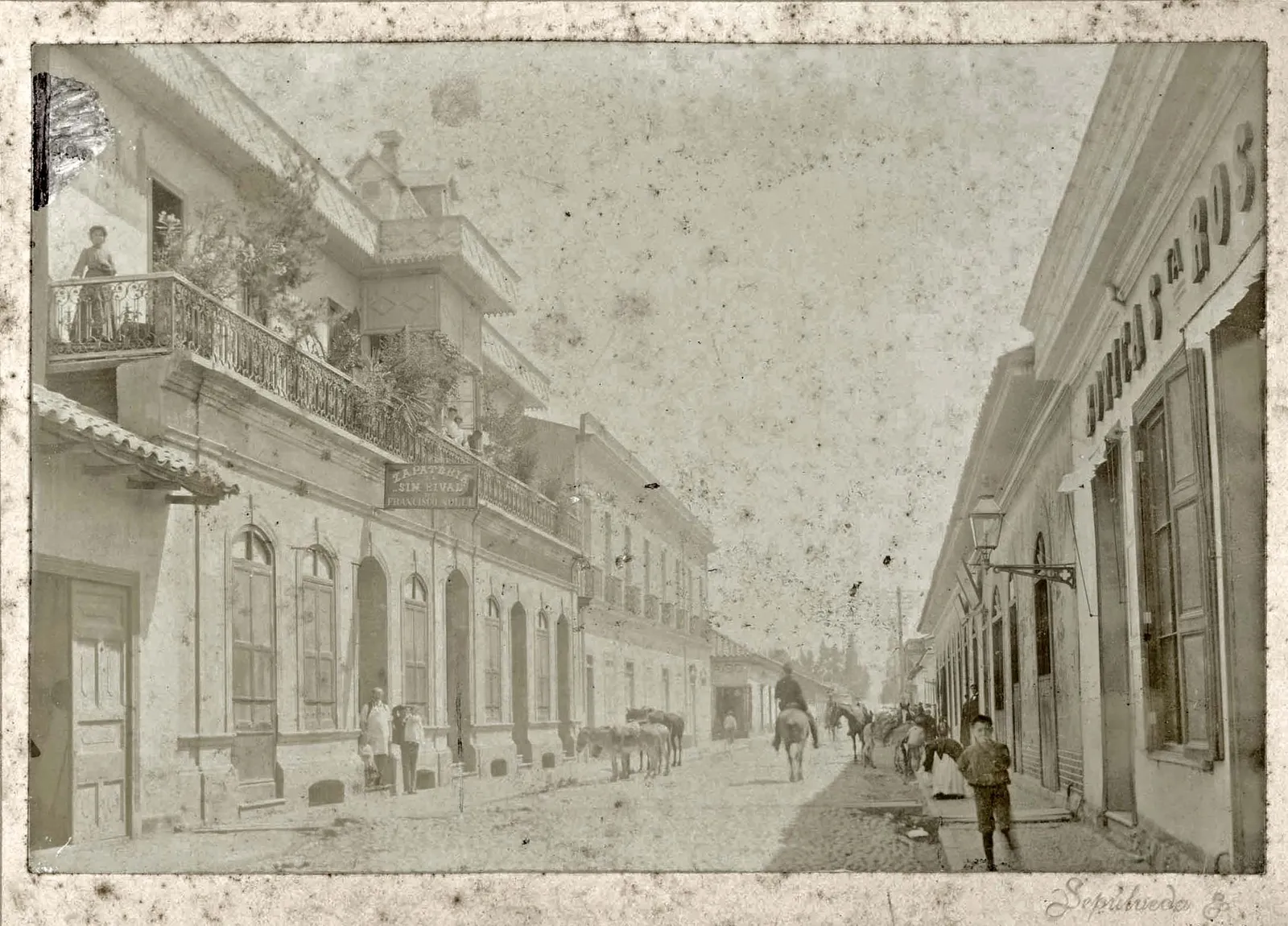 Calle en Los Andes, ca. 1910