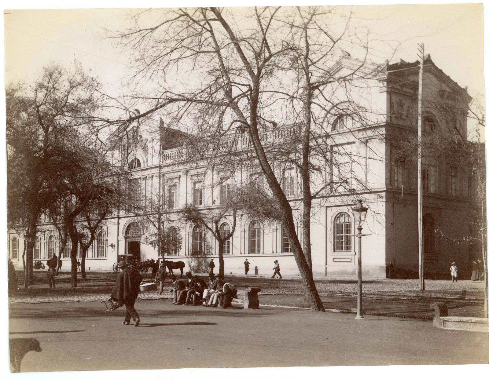 Alameda y Casa Central de la Universidad de Chile, ca. 1904